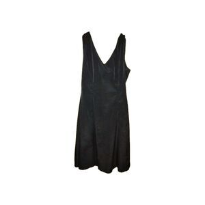 Hand Made midi Little Black dress.  Full skirt with v neck and tank sleeves M